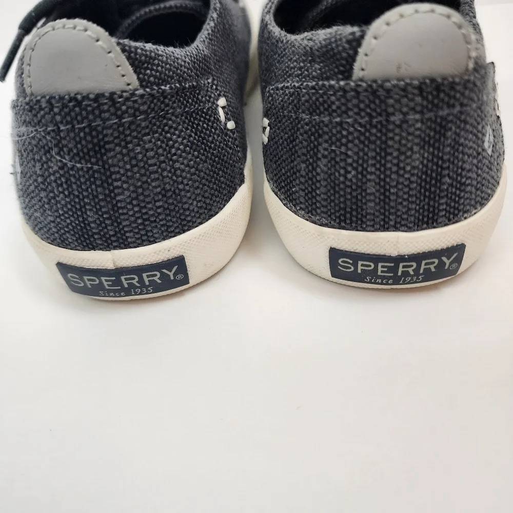 Sperry Top Sider Bodie Boys Lace Up Memory Foam Fabric Upper Shoe Size 4 Medium